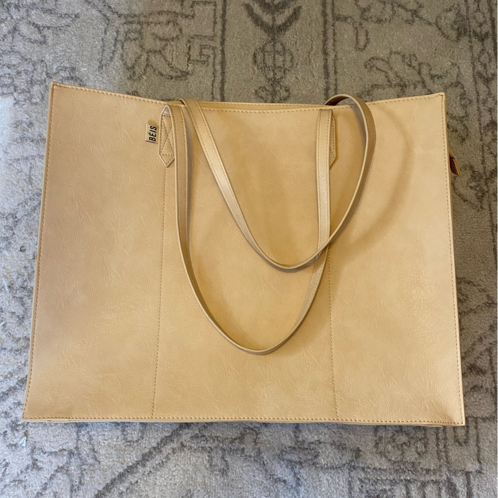 Beis Large Work Tote Beige